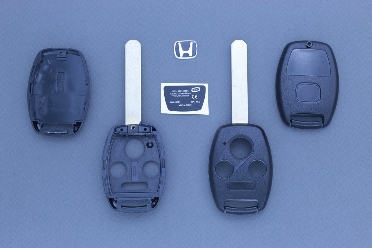 Корпус ключа Honda 3 кнопки круглі + Паніка HON66