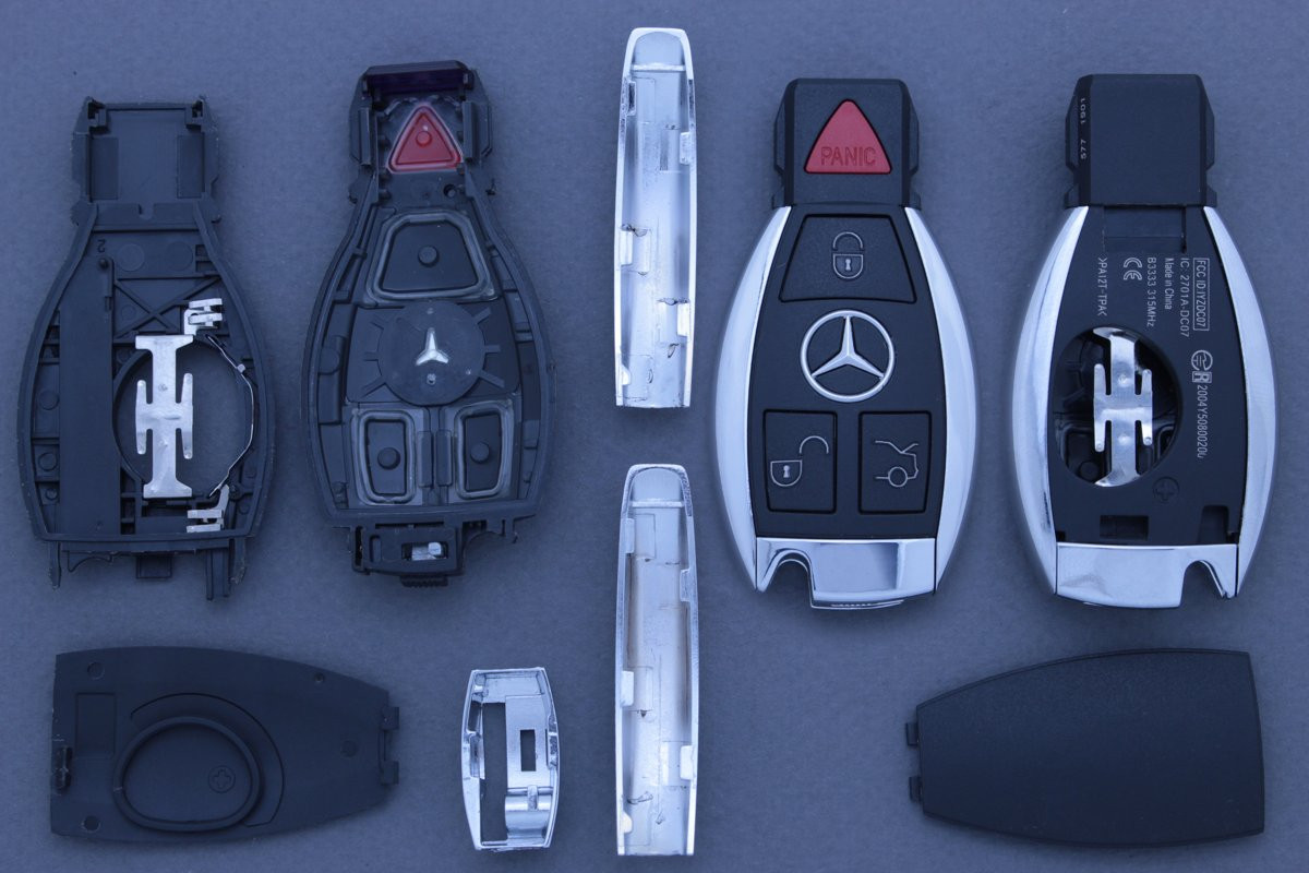 Корпус пульта Mercedes SMART 3 кнопки + паніка (без Леза)