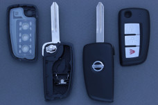 Корпус ключа Nissan 2 кнопки + Паніка NSN14 