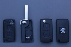 Корпус пульта Peugeot/Citroen VA2 2 кнопки CE0536 (батарейка на корпусі)