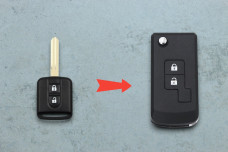 Корпус пульта Nissan SN14 2 кнопки (овал, переробка)