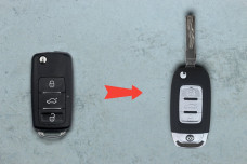 Корпус ключа VW HU66P 3 кнопки (під переробку)