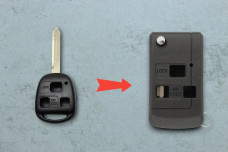 Корпус ключа Toyota  TOY43 3 кнопки (переробка)