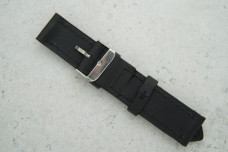 Ремінець 22мм чорний шкіряний