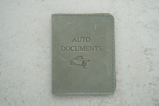 Обкладника Картхолдер Авто сіра шкіра