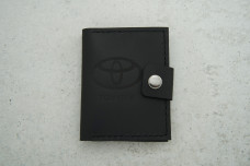 Автохолдер Toyota чорна шкіра