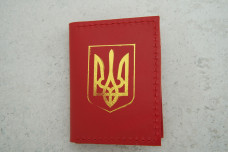 Обкладинка ID червоний шкіра