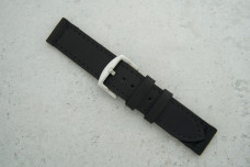 Ремінець 24мм чорний шкіряний 