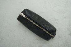 Ключниця крокодил шкіра чорна з ремінцем