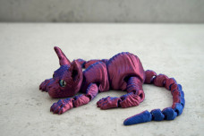 Іграшка Кіт сфінкс синьо-фіолетовий 3D 19 см