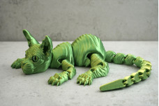 Іграшка Кіт сфінкс салатовий 3D 30 см