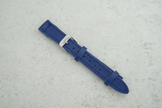 Ремінець 16мм синій шкіряний