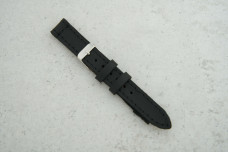 Ремінець 16мм чорний шкіряний