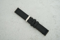 Ремінець 18мм чорний шкіряний