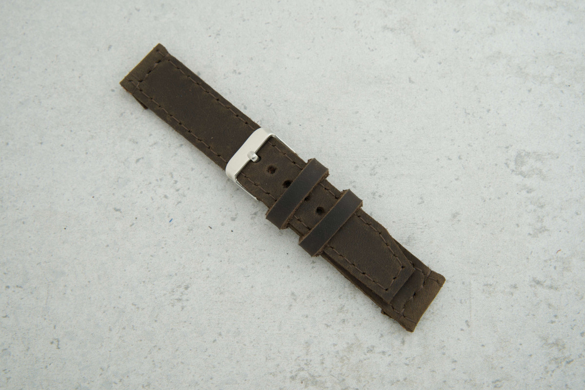 Ремінець 18мм коричневий шкіряний