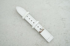 Ремінець 20мм білий шкіряний