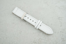 Ремінець 22мм білий шкіряний