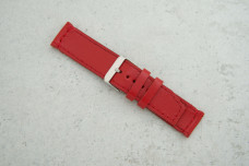 Ремінець 22мм червоний шкіряний