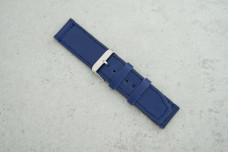 Ремінець 22мм синій шкіряний