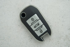 Чохол Peugeot чорний срібло поліуретан