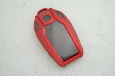 Чохол BMW червоний карбон поліуретан