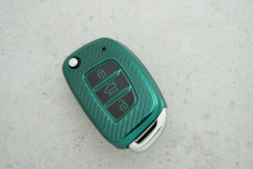 Чохол Hyundai карбон зелений поліуретан