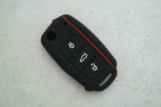 Чохол Skoda Volkswagen Seat 3 кнопки, червона лінія