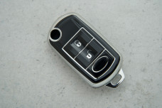 Чохол Land Rover чорний + хром поліуретан