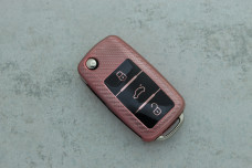 Чохол Skoda/VW рожевий