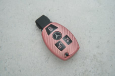 Чохол Mercedes рожевий карбон поліуретан