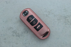 Чохол Mazda рожевий карбон поліуретан