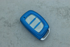 Чохол Hyundai синій карбон поліуретан