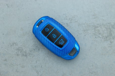 Чохол Hyundai синій карбон поліуретан