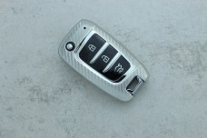 Чохол Hyundai срібний карбон поліуретан