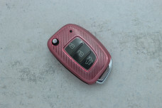 Чохол Hyundai рожевий карбон поліуретан