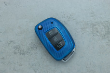 Чохол Hyundai синій карбон поліуретан