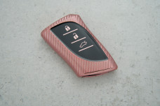 Чехол Lexus карбон рожевий поліуретан