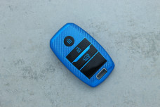 Чохол KIA синій кабон поліуретан