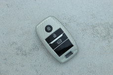 Чохол KIA срібний карбон поліуретан