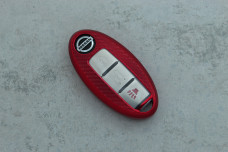 Чохол Nissan червоний карбон поліуретан