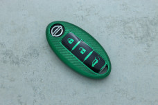 Чохол Nissan зелений карбон поліуретан