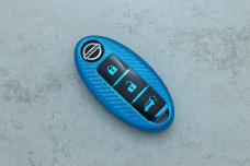 Чохол Nissan синій карбон поліуретан