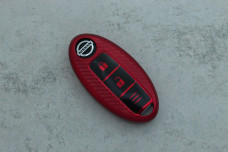 Чохол Nissan червоний карбон поліуретан