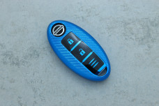 Чохол Nissan синій карбон поліуретан