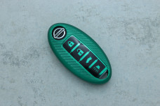Чохол Nissan зелений карбон поліуретан