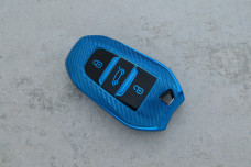 Чохол Peugeot синій карбон поліуретан