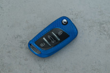 Чохол Peugeot синій карбон поліуретан