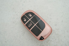 Чехол Jeep Dodge Chrysler рожевий карбон поліуретан