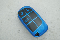 Чехол Jeep Dodge Chrysler синій карбон поліуретан