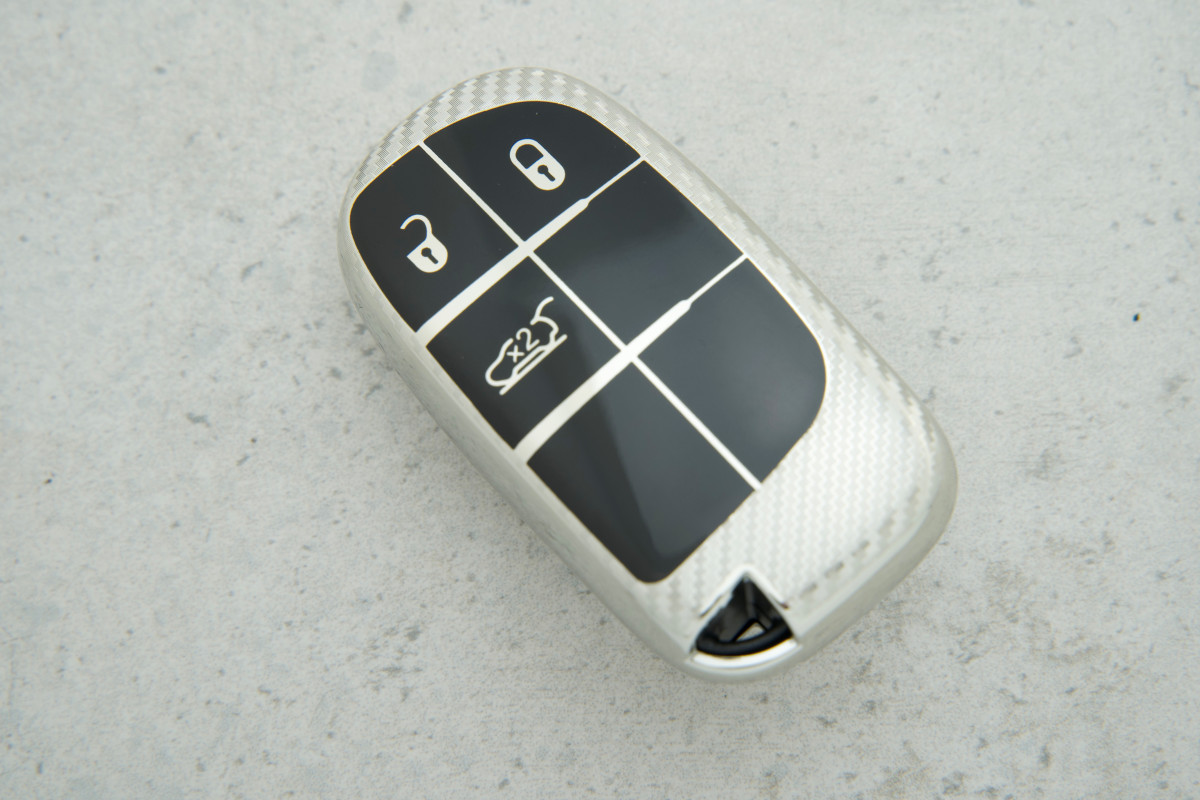 Чехол Jeep|Dodge|Chrysler сріблий карбон поліуретан